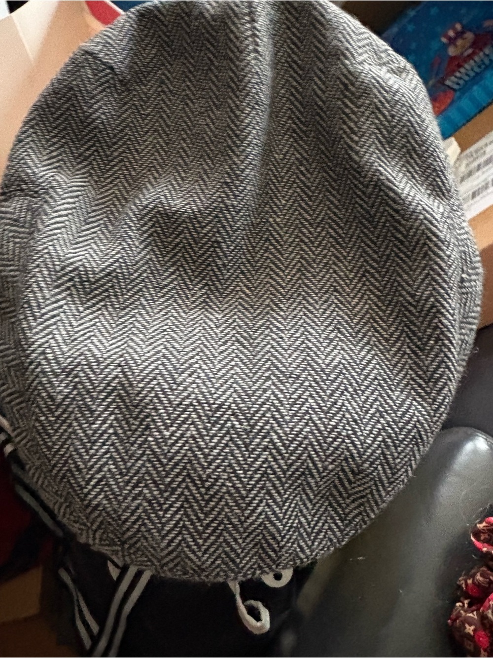 Kids Herringbone Newsboy scally  Cap - Gray